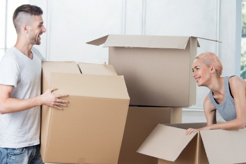 Satisfied customer utilizing professional moving services in Stockwell
