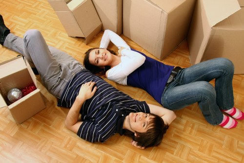 Van loaded with furniture for moving services
